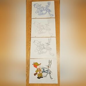 EXTREMELY RARE ~ "The Process of Animation" Bugs/Elmer WB Store Gallery Display